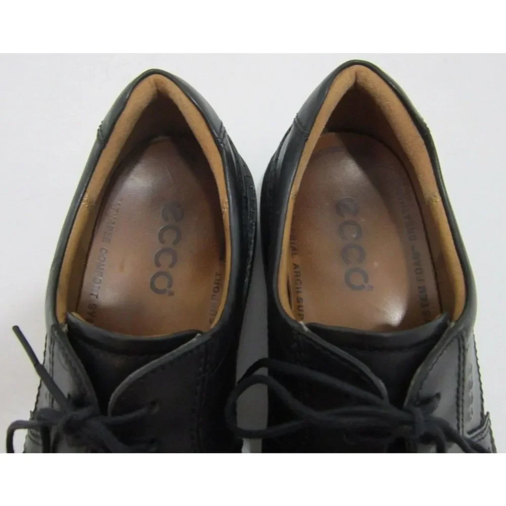 ECCO Seattle Black Leather Dress Oxfords Size 11 M